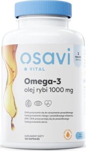 Osavi Osavi - Omega 3 Olej Rybi, 1000mg, Cytryna, 120 kapsułek miękkich 1