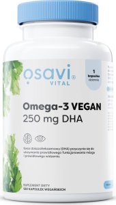 Osavi Osavi - Omega-3, Wegańskie, 250mg DHA, 120 kapsułek miękkich 1