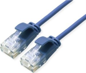 Roline ROLINE UTP Data Center Patch Cord Cat.6A (Class EA), LSOH, bardzo cienki, niebieski, 0,15 m 1