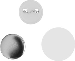 Uniprodo Przypinki badziki butony piny do ubrań 1000 szt. śr. 37 mm Przypinki badziki butony piny do ubrań 1000 szt. śr. 37 mm 4