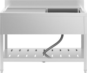 Royal Catering Zlew basen gastronomiczny jednokomorowy z półką i rantem prawy 120 x 60 x 94,5 cm Zlew basen gastronomiczny jednokomorowy z półką i rantem prawy 120 x 60 x 94,5 cm 6