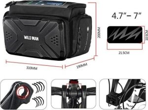 WildMan WILDMAN Torba na ramę roweru GS6 uchwyt rowerowy czarna/black 4