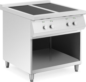 Royal Catering Kuchnia indukcyjna 4 palnikowa wolnostojąca na otwartej podstawie 400 V 17000 W Kuchnia indukcyjna 4 palnikowa wolnostojąca na otwartej podstawie 400 V 17000 W 1