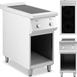 Royal Catering Kuchnia indukcyjna 2 palnikowa wolnostojąca na otwartej podstawie 400 V 8500 W Kuchnia indukcyjna 2 palnikowa wolnostojąca na otwartej podstawie 400 V 8500 W 1