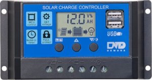 Noktowizor PWM Regulator ładowania PWM 30A 12V/24V 2xUSB 1