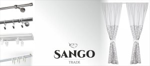 Sango Trade ZASŁONKI - Żółto-szare zygzaki 1