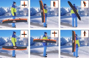 Snowsport Pokrowiec na narty Snowsport Ski Bag Orange 6in1 2022 3