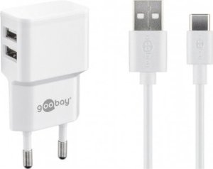 Ładowarka Goobay Zestaw do ładowania z dwoma USB-C 2,4 A 1