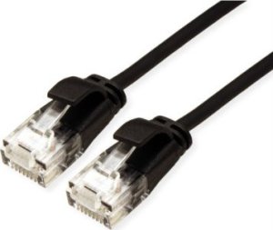 Roline ROLINE UTP Data Center Patch Cord Cat.6A (Class EA), LSOH, bardzo cienki, czarny, 0,15 m 1