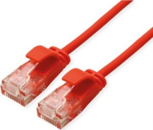 Roline ROLINE UTP Data Center Patchkabel Cat.6A (Class EA), LSOH, extra dun, rood, 0,15 m 1