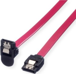 Kabel zasilający TRITON Kabel ROLINE Int. SATA 6.0 Gbit/s HDD z zatrzaskiem, kątowy, 1 m 1