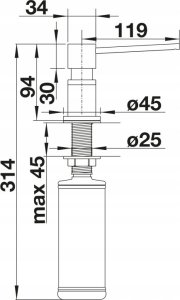 Bateria kuchenna Blanco Bateria LINUS-S Satin GOLD 9