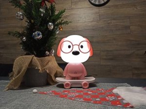 Cogio Kids Italy LAMPKA RÓŻOWY PIESEK NA DESKOROLCE LED 4