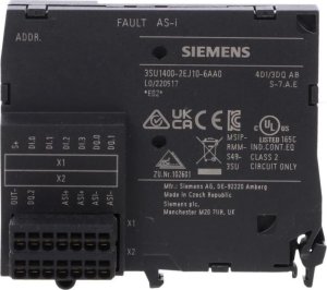 Siemens Blok AS-I A/B slave 4 wejścia i 3 wyjścia czarny wejścia/wyjścia z przył. sprężynowe do montażu w obudowie 3SU1400-2EJ10-6AA0 1