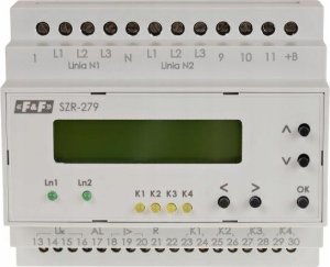 F&F Sterownik załączania rezerwy sieć 3 i 4-przewodowa 24-230V AC trzyliniowy SZR-279 1