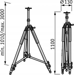 Sourcing Tripod stand FLEX LKS 100-300 5/8 2
