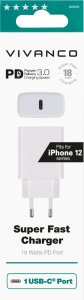 Zasilacz do laptopa Vivanco Vivanco FAST CHARGING 1XUSB-C PD 18W 5