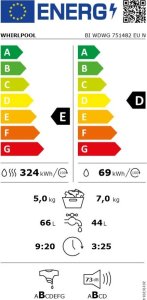 Pralko-suszarka Whirlpool Washer-dryer Whirlpool WDWG751482 EU 15
