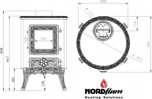 Sourcing CAST IRON STOVE PALESTRO PATINE 8 KW 3