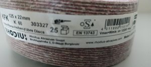 Rhodius Metal grinder. sheet K60 125x22.23 mm 2