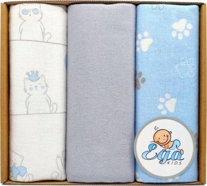 EgaKids EGAKIDS flannel wraps, 0m+, 70/80, 3 pcs., mix, 2270 1