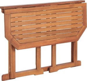 Beliani Stolik balkonowy składany akacjowy 110 x 47 cm jasne drewno TREIA 5