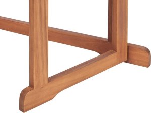 Beliani Stolik balkonowy składany akacjowy 110 x 47 cm jasne drewno TREIA 7