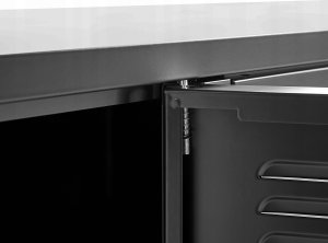 Beliani Szafka trzydrzwiowa metalowa czarna CARDIFF 5