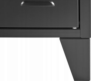 Beliani Szafka trzydrzwiowa metalowa czarna CARDIFF 6