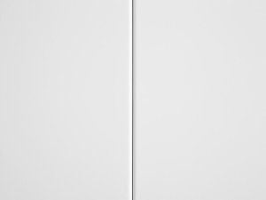 Beliani Szafka trzydrzwiowa metalowa ze szklaną gablotą biała NEWPORT 9