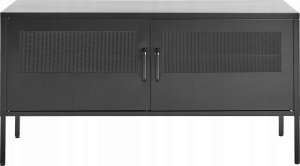 Beliani Szafka dwudrzwiowa metalowa czarna MORLEY 4