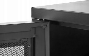 Beliani Szafka dwudrzwiowa metalowa czarna MORLEY 5