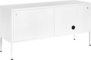 Beliani Szafka dwudrzwiowa metalowa biała MORLEY 4