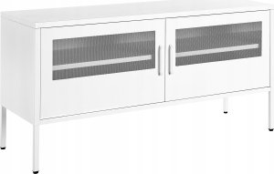 Beliani Szafka dwudrzwiowa metalowa biała MORLEY 8