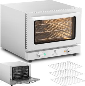 Royal Catering Piec konwekcyjny piekarnik 3 poziomy STAL 2150 W Piec konwekcyjny piekarnik 3 poziomy STAL 2150 W 1