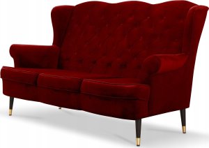 Selsey Sofa trzyosobowa Mabcal bordowa welwet 1