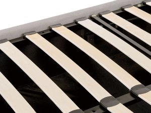 Beliani Łóżko z pojemnikiem welurowe 140 x 200 cm jasnoszare LUBBON 8