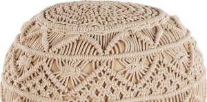 Beliani Puf ⌀ 40 cm beżowy KAYSERI 3
