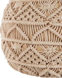 Beliani Puf ⌀ 40 cm beżowy KAYSERI 4