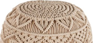 Beliani Puf ⌀ 40 cm beżowy KAYSERI 5