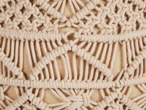 Beliani Puf ⌀ 40 cm beżowy KAYSERI 6