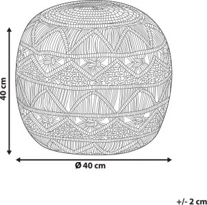 Beliani Puf ⌀ 40 cm beżowy KAYSERI 7