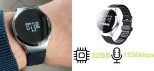 Dyktafon Luxury MINI DYKTAFON ZEGAREK SZPIEGOWSKI LUXURY S8 4