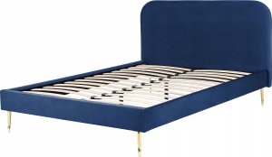 Beliani Łóżko welurowe 160 x 200 cm niebieskie FLAYAT 5