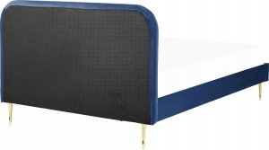 Beliani Łóżko welurowe 160 x 200 cm niebieskie FLAYAT 6