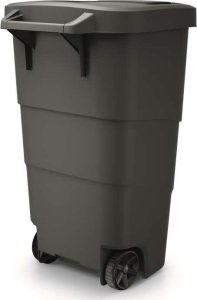 Kosz na śmieci Prosperplast Kosz ogrodowy WHEELER 110 L  Czarny recykling 2