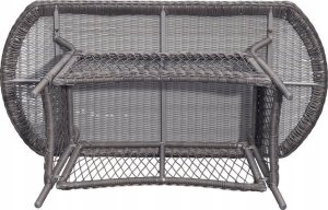 Selsey Zestaw ogrodowy wiklinowy Scorga stół 150x77 cm i 4 krzesła szary 8