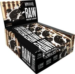 Warrior Warrior - Raw Protein Flapjack, Cookies & Cream, 12 batonów 1