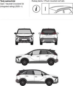 Cruz Bagażnik dachowy CRUZ S-FIX Opel Crossland Crossland X 5