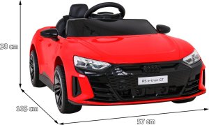 Triton Audi RS E-Tron GT na akumulator Czerwony + Pilot + Napęd 4x4 + Radio MP3 + LED + EVA 12